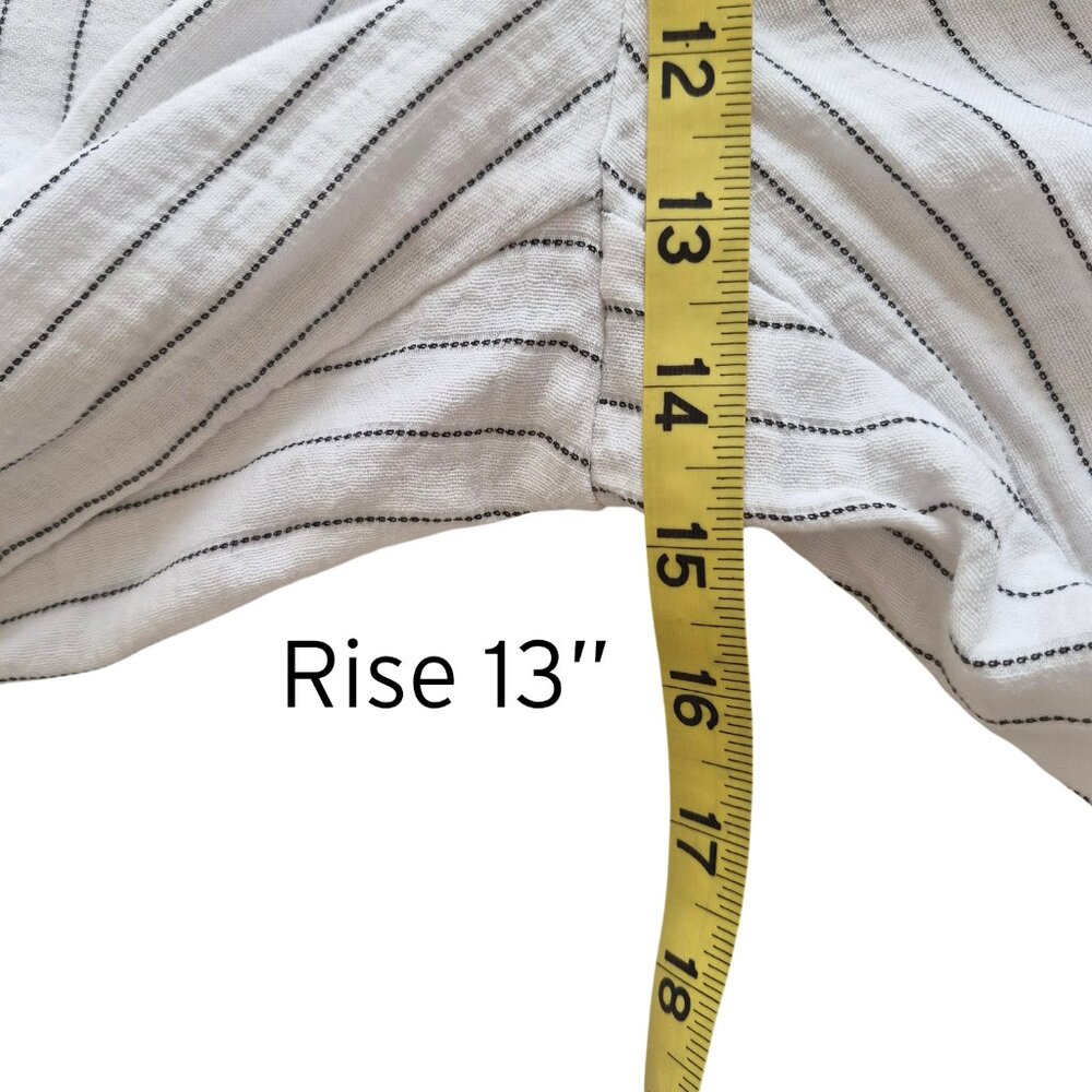 HEROES & DREAMERS Smocked Waist Wide Leg Cotton Blend Striped Pants Size L - Picture 6 of 12